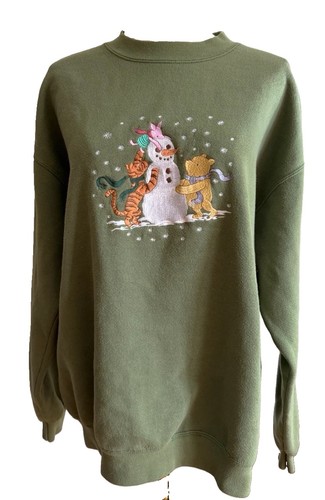 Vintage pooh green sweatshirt - pooh,