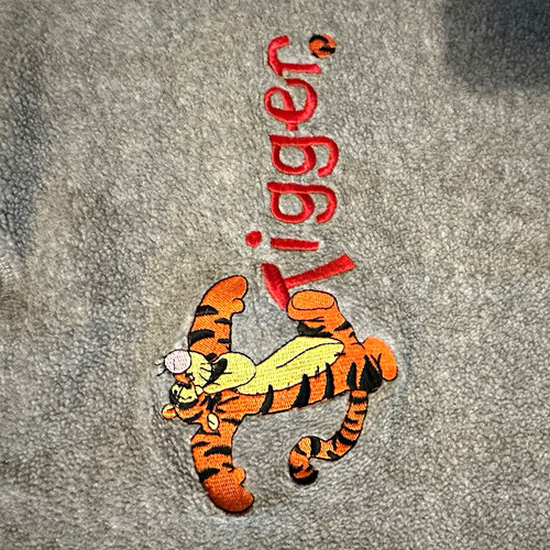 Disney tigger grey button - disney,